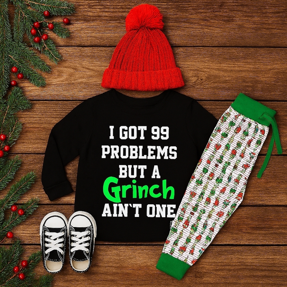 Downtown Krowns × Kavio Toddler 3T “Grinch Vibes” Tee  Small-Shop Streetwear